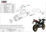 Terminale Di Scarico Con Omologazione Suono Delta Race Inox Nero Carbonio - Mivv Compatibile Con Bmw F 750 Gs (2018-2024)