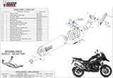 Exhaust Tip With Noise Certification Oval Carbon Carbon - Mivv Compatible With Bmw R 1250 Gs (2019-2023)
