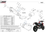 Terminale Di Scarico Con Omologazione Suono Delta Race Inox Nero Carbonio - Mivv Compatibile Con Bmw F 900 R (2020-2024)