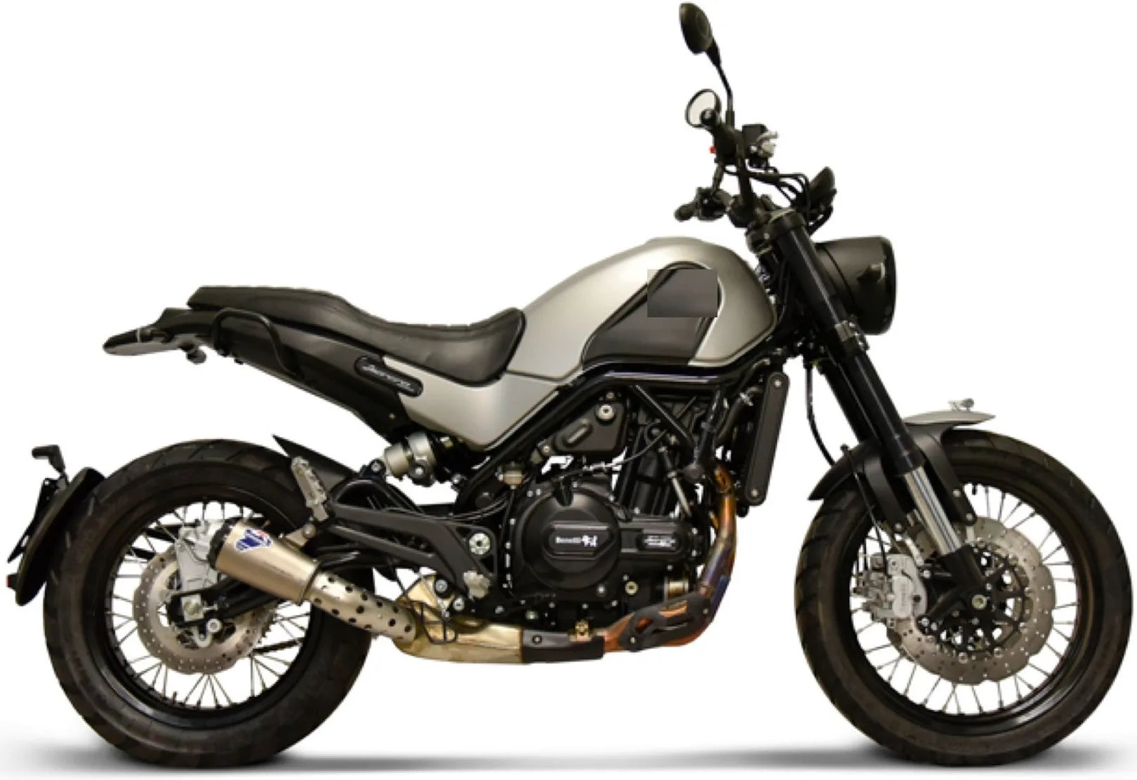 Terminale Di Scarico Senza Omologazione Suono Gp2R-Rht Titanio Coppa Alluminio - Termignoni Compatibile Con Benelli Leoncino 500 (2018-2020)