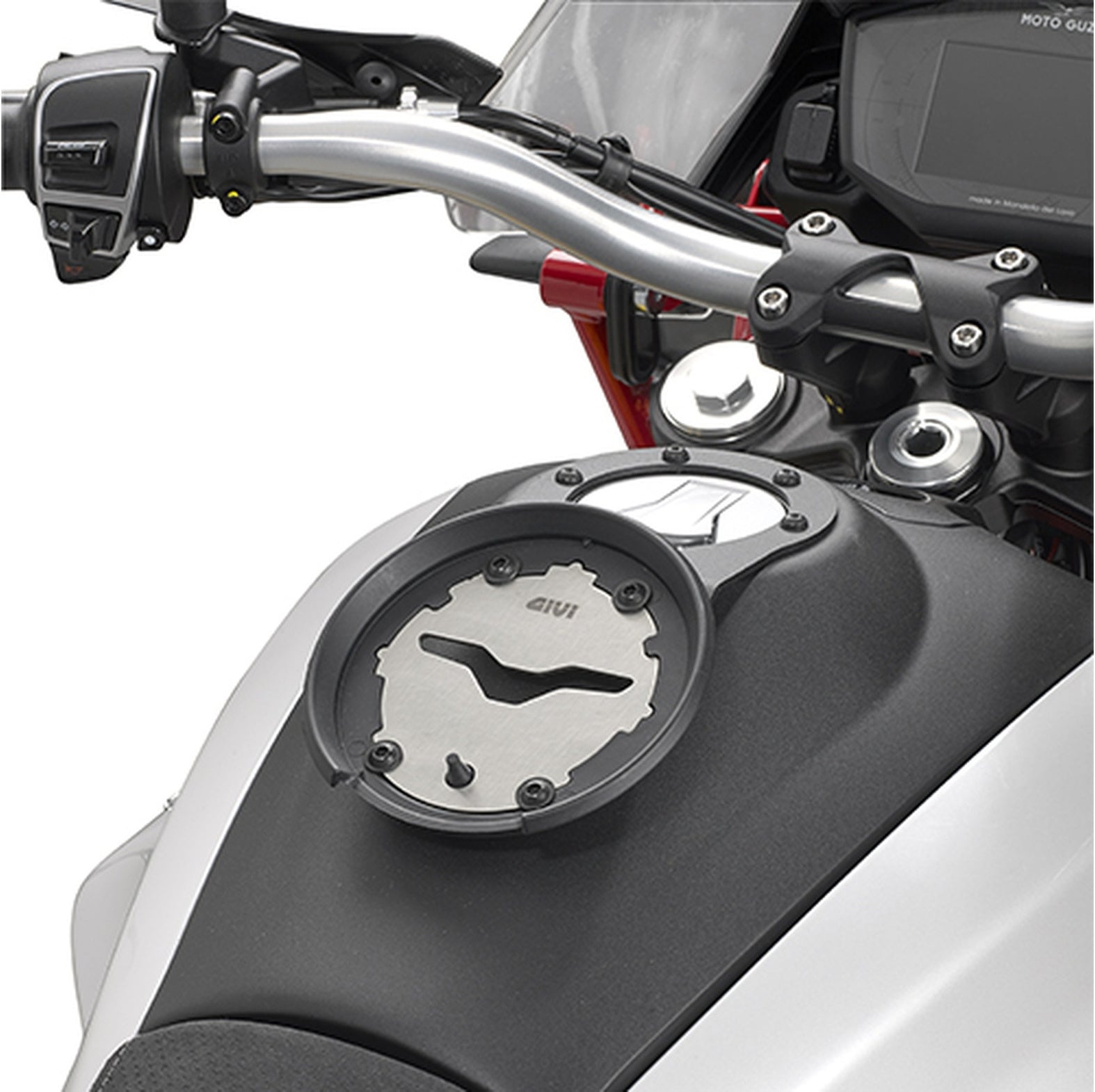 Tanklock Black Tank Bag - 25 Lt Nylon - Givi Compatible With Moto Guzzi V85 Tt (2019-2023)