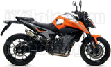 Terminale Di Scarico Non Catalizzato E Con Omologazione Suono Gp2 Gp-2 Titanio Acciaio - Arrow Special Parts Compatibile Con Ktm 890 Duke R (2020-2023)