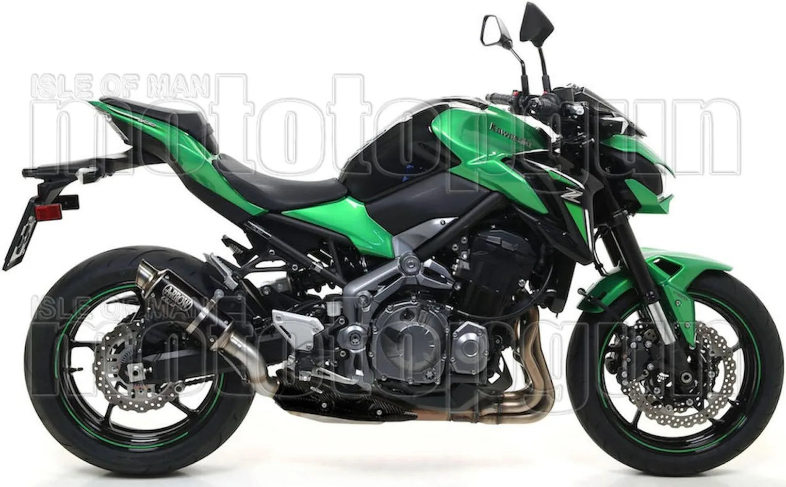 Terminale Di Scarico Con Omologazione Suono Gp2 Gp-2 Nichrom Nero Acciaio - Arrow Special Parts Compatibile Con Kawasaki Z 900 A2 (2019-2024)