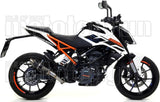 Terminale Di Scarico Con Omologazione Suono Gp2 Gp-2 Nichrom Nero Acciaio - Arrow Special Parts Compatibile Con Ktm 390 Duke (2017-2020)