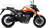 Terminale Di Scarico Con Omologazione Suono Gp2 Gp-2 Nichrom Nero Acciaio - Arrow Special Parts Compatibile Con Ktm 890 Duke R (2020-2023)