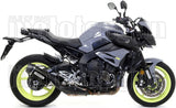 Terminale Di Scarico Con Omologazione Suono Indy-Race Alluminio Nero Carbonio - Arrow Special Parts Compatibile Con Yamaha Mt-10 (2016-2020)
