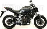 Impianto Di Scarico Completo Catalizzato E Con Omologazione Suono Jet-Race Nichrom Nero Carbonio - Arrow Special Parts Compatibile Con Yamaha Tracer 700 (2020)
