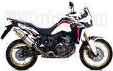 Terminale Di Scarico Con Omologazione Suono Maxi Race-Tech Alluminio Acciaio - Arrow Special Parts Compatibile Con Honda Crf 1000 L Africa Twin Adventure Sports (2018-2019)