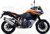 Impianto Di Scarico Completo Non Catalizzato E Con Omologazione Suono Maxi Race-Tech Alluminio Carbonio - Arrow Special Parts Compatibile Con Ktm 1050 Adventure (2015-2016)