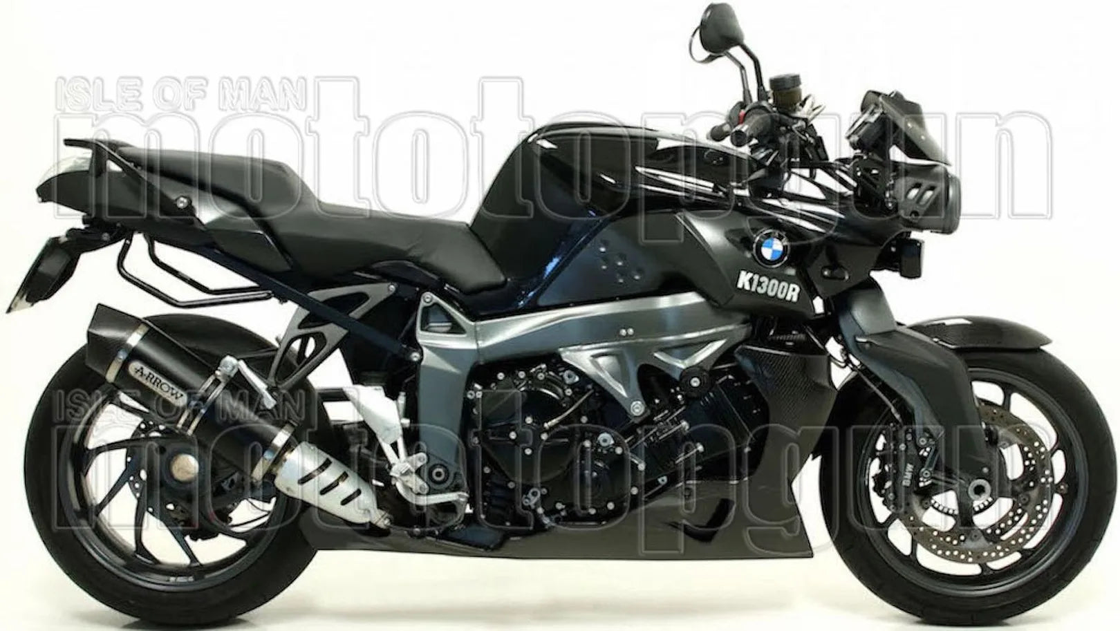 Terminale Di Scarico Catalizzato E Con Omologazione Suono Maxi Race-Tech Alluminio Nero Carbonio - Arrow Special Parts Compatibile Con Bmw K 1300 S (2012-2016)