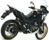 Terminale Di Scarico Con Omologazione Suono Maxi Race-Tech Alluminio Nero Carbonio - Arrow Special Parts Compatibile Con Honda Crf 1100 L Africa Twin (2024-2026)