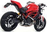 Catalytic Exhaust Tip With Sound Certification Pro-Race Black Nichrom Stainless Steel - Arrow Special Parts Compatible With Ducati Monster 797 (2017-2018)