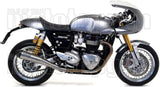 Dual Exhaust System With Sound Certification Pro-Racing Nichrom Carbon - Arrow Special Parts Compatible With Triumph Thruxton 1200 Rs (2020-2023)