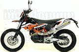 Terminale Di Scarico Non Catalizzato E Con Omologazione Suono Race-Tech Alluminio Acciaio - Arrow Special Parts Compatibile Con Ktm 690 Motard (2009-2016)