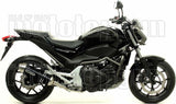 Non-Catalytic Exhaust Tip With Sound Certification Race-Tech Black Aluminium Stainless Steel - Arrow Special Parts Compatible With Honda Nc 750 S (2015-2020)
