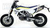 Impianto Di Scarico Completo Catalizzato E Con Omologazione Suono Race-Tech Titanio Carbonio - Arrow Special Parts Compatibile Con Husqvarna 701 Enduro (2017-2020)