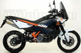 Doppio Terminale Di Scarico Non Catalizzato Con Omologazione Suono Race-Tech Alluminio Carbonio - Arrow Special Parts Compatibile Con Ktm 990 Adventure (2006-2014)