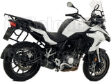 Terminale Di Scarico Non Catalizzato E Con Omologazione Suono Race-Tech Alluminio Nero Carbonio - Arrow Special Parts Compatibile Con Benelli Trk 502 (2017-2020)