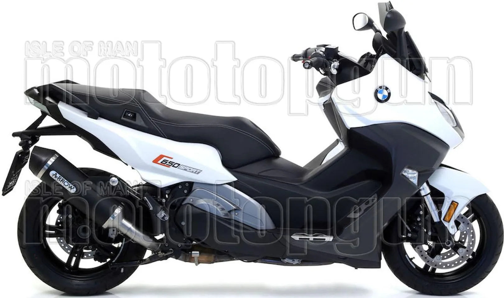Terminale Di Scarico Catalizzato E Con Omologazione Suono Race-Tech Alluminio Nero Carbonio - Arrow Special Parts Compatibile Con Bmw C 650 Sport (2016-2020)