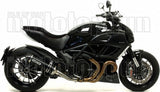 Catalytic Exhaust Tip With Sound Certification Race-Tech Black Aluminium Carbon - Arrow Special Parts Compatible With Ducati Diavel (2011-2016)