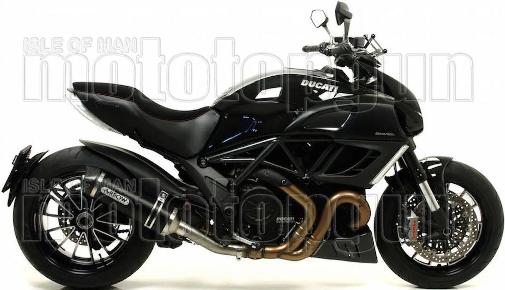 Terminale Di Scarico Catalizzato E Con Omologazione Suono Race-Tech Alluminio Nero Carbonio - Arrow Special Parts Compatibile Con Ducati Monster 1200 (2014-2015)