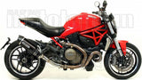 Catalytic Exhaust Tip With Sound Certification Race-Tech Black Aluminium Carbon - Arrow Special Parts Compatible With Ducati Monster 1200 (2014-2015)