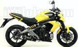 Complete Catalytic Exhaust System With Sound Certification Race-Tech Black Aluminium Carbon - Arrow Special Parts Compatible With Kawasaki Er-6 N (2012-2016)