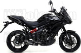 Impianto Di Scarico Completo Catalizzato E Con Omologazione Suono Race-Tech Alluminio Nero Carbonio - Arrow Special Parts Compatibile Con Kawasaki Versys 650 (2017-2022)