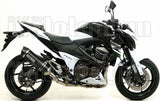 Impianto Di Scarico Completo Non Catalizzato E Con Omologazione Suono Race-Tech Alluminio Nero Carbonio - Arrow Special Parts Compatibile Con Kawasaki Z 800 E (2013-2016)