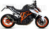 Terminale Di Scarico Con Omologazione Suono Race-Tech Alluminio Nero Carbonio - Arrow Special Parts Compatibile Con Ktm 1290 Superduke Gt (2017-2021)