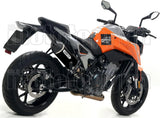 Terminale Di Scarico Non Catalizzato E Con Omologazione Suono Race-Tech Alluminio Nero Carbonio - Arrow Special Parts Compatibile Con Ktm 790 Duke (2023)