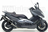 Impianto Di Scarico Completo Catalizzato E Con Omologazione Suono Race-Tech Alluminio Nero Carbonio - Arrow Special Parts Compatibile Con Yamaha Xp 530 T-Max Yp (2008-2011)