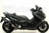 Terminale Di Scarico Con Omologazione Suono Race-Tech Alluminio Nero Carbonio - Arrow Special Parts Compatibile Con Yamaha Xp 530 T-Max Yp (2008-2011)
