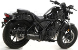 Terminale Di Scarico Con Omologazione Suono Rebel Alluminio Nero Alluminio Nero - Arrow Special Parts Compatibile Con Honda Cmx 500 Rebel (2017-2024)