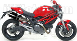 Doppio Terminale Di Scarico Con Omologazione Suono Thunder Alluminio Nero Acciaio - Arrow Special Parts Compatibile Con Ducati Monster 1100 (2009-2010)
