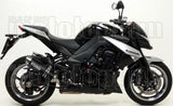 Doppio Terminale Di Scarico Con Omologazione Suono Thunder Alluminio Nero Acciaio - Arrow Special Parts Compatibile Con Kawasaki Z 1000 (2014-2016)