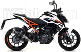 Terminale Di Scarico Con Omologazione Suono Thunder Alluminio Nero Acciaio - Arrow Special Parts Compatibile Con Ktm 125 Duke (2017-2020)