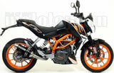 Terminale Di Scarico Non Catalizzato E Con Omologazione Suono Thunder Alluminio Nero Acciaio - Arrow Special Parts Compatibile Con Ktm 390 Duke (2013-2016)