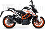 Terminale Di Scarico Con Omologazione Suono Thunder Alluminio Nero Acciaio - Arrow Special Parts Compatibile Con Ktm Rc 390 (2017-2020)