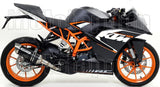 Terminale Di Scarico Non Catalizzato E Con Omologazione Suono Thunder Alluminio Nero Acciaio - Arrow Special Parts Compatibile Con Ktm Rc 390 (2015-2016)