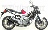 Terminale Di Scarico Con Omologazione Suono Thunder Alluminio Nero Acciaio - Arrow Special Parts Compatibile Con Suzuki Svf 650 Gladius (2009-2015)