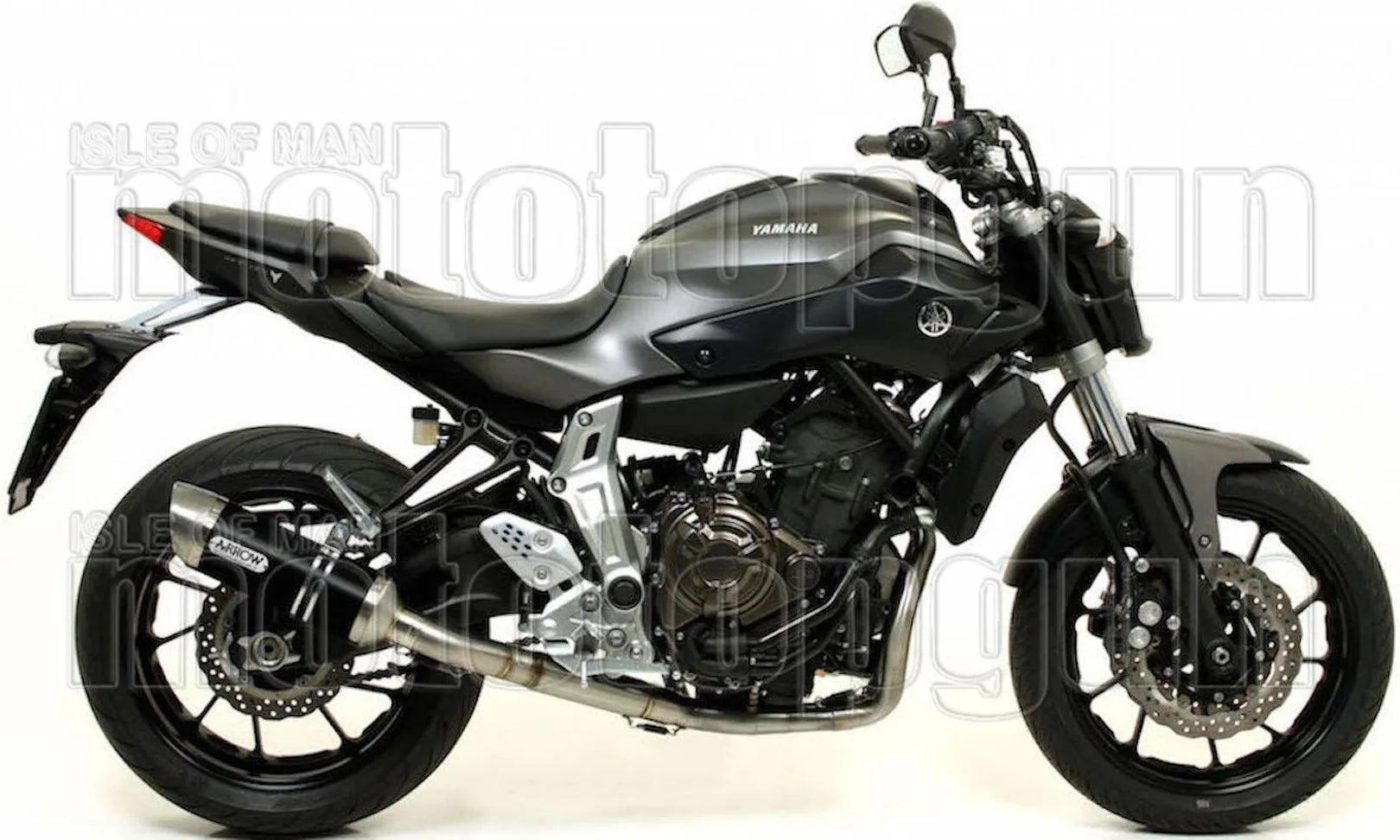 Impianto Di Scarico Completo Catalizzato E Con Omologazione Suono Thunder Alluminio Nero Acciaio - Arrow Special Parts Compatibile Con Yamaha Tracer 7 (2021-2024)