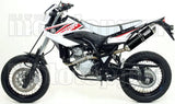 Impianto Di Scarico Completo Non Catalizzato E Con Omologazione Suono Thunder Alluminio Nero Acciaio - Arrow Special Parts Compatibile Con Yamaha Wr 125 X (2009-2016)