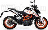 Terminale Di Scarico Con Omologazione Suono Thunder Titanio Carbonio - Arrow Special Parts Compatibile Con Ktm Rc 125 (2017-2020)