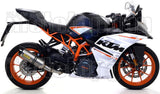Terminale Di Scarico Non Catalizzato E Con Omologazione Suono Thunder Titanio Carbonio - Arrow Special Parts Compatibile Con Ktm Rc 390 (2017-2020)