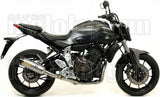Impianto Di Scarico Completo Non Catalizzato E Con Omologazione Suono Thunder Alluminio Carbonio - Arrow Special Parts Compatibile Con Yamaha Tracer 7 (2021-2024)