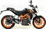 Terminale Di Scarico Catalizzato E Con Omologazione Suono Thunder Alluminio Nero Carbonio - Arrow Special Parts Compatibile Con Ktm 390 Duke (2013-2016)