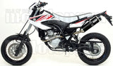 Terminale Di Scarico Con Omologazione Suono Thunder Alluminio Nero Carbonio - Arrow Special Parts Compatibile Con Yamaha Wr 125 R (2009-2016)