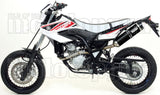 Complete Non-Catalytic Exhaust System With Sound Certification Thunder Black Aluminium Carbon - Arrow Special Parts Compatible With Yamaha Wr 125 X (2009-2016)