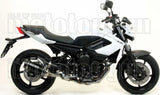 Terminale Di Scarico Con Omologazione Suono Thunder Alluminio Nero Carbonio - Arrow Special Parts Compatibile Con Yamaha Xj6 Diversion (2009-2015)